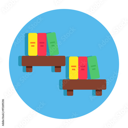 Premium download icon of books rack
