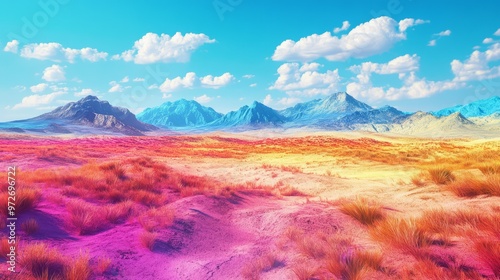 Heatmap of a desert landscape, with vibrant colors indicating areas of intense heat and cooler tones in the shaded or elevated regions. 4K hyperrealistic photo.