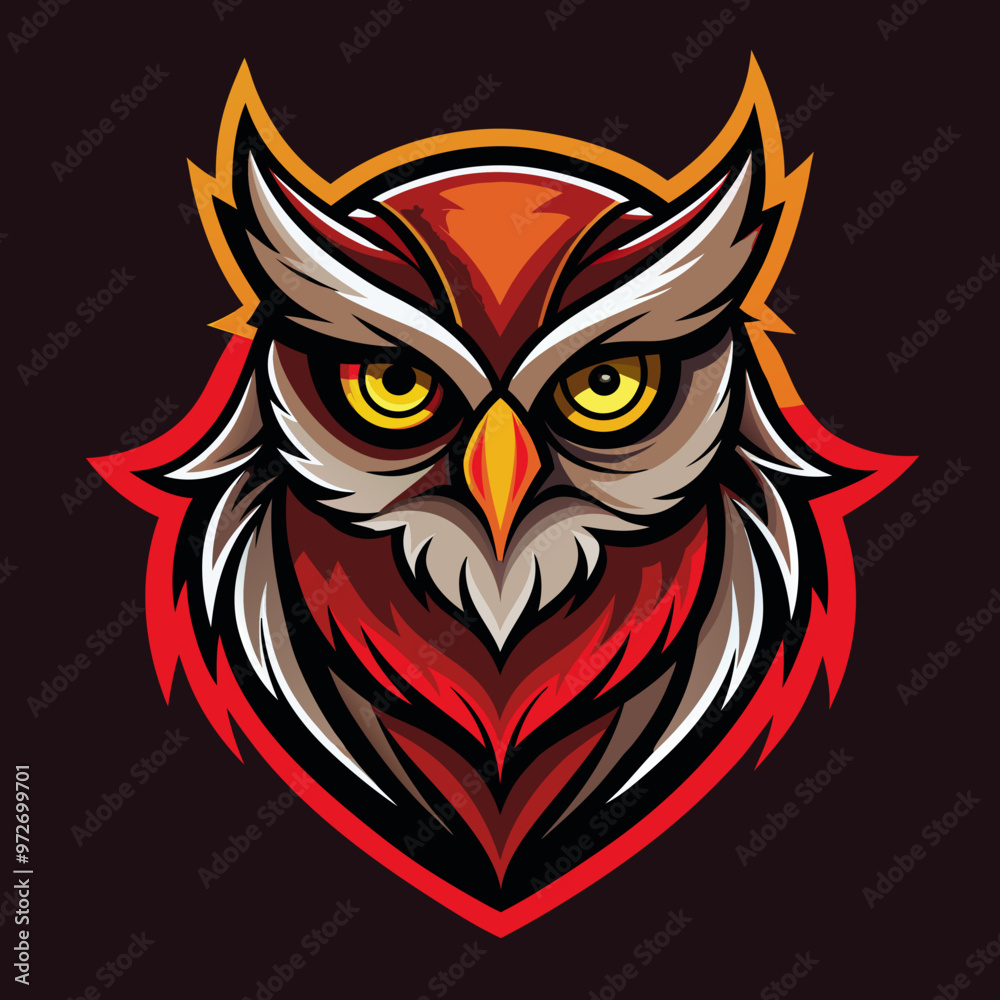 Night bird owl mascot for sports and esports vector logo Night bird owl mascot for sports and esports vector logo