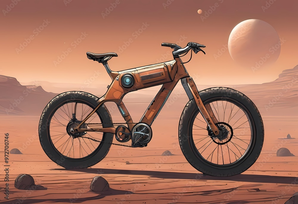 Obraz premium Red Planet Bicycle