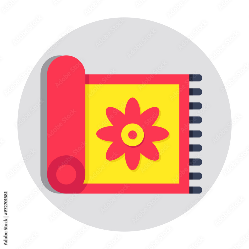 A unique design icon of yoga mat