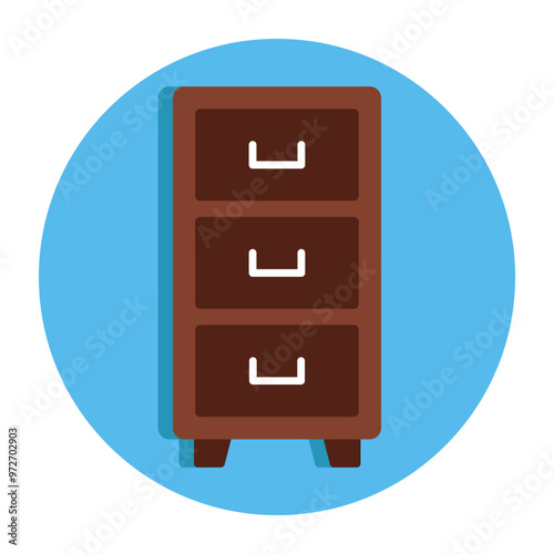 Premium download icon of drawer table