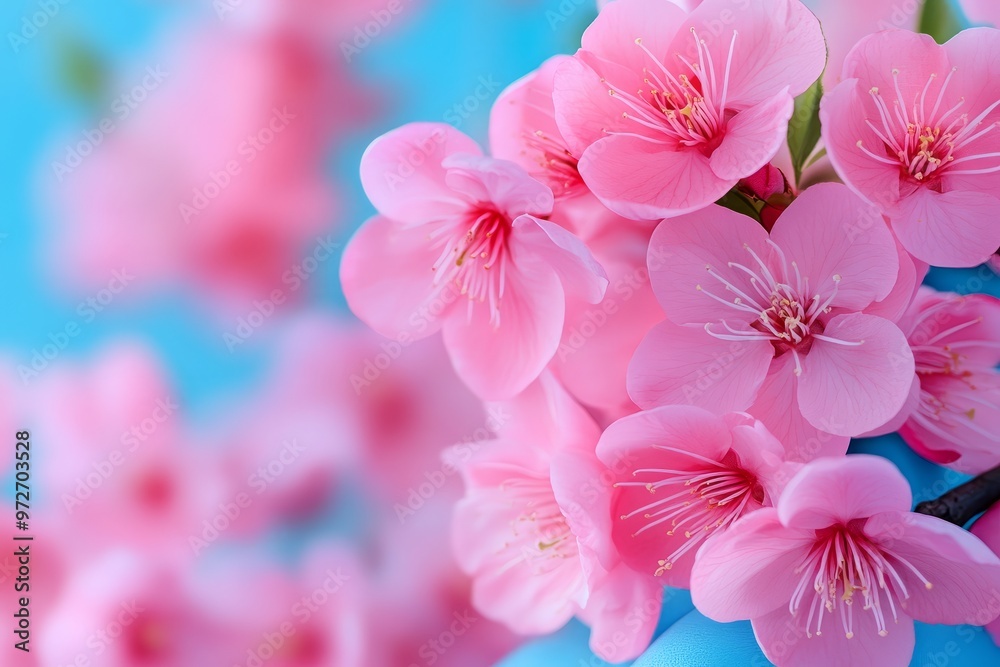 Fototapeta premium Branch with Blooming Pink Flowers