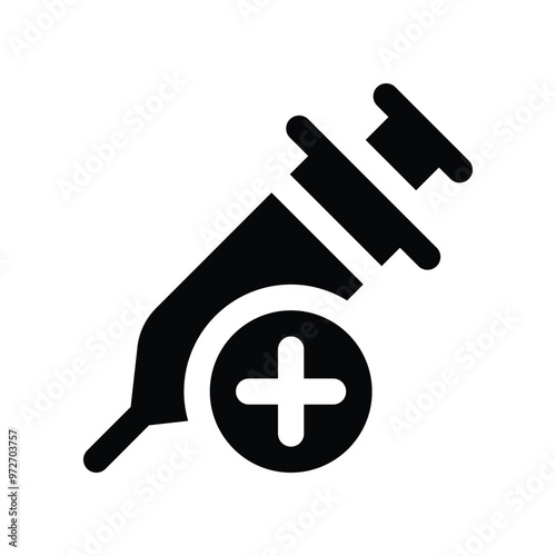syringe icon. vector glyph icon for your website, mobile, presentation, and logo design.