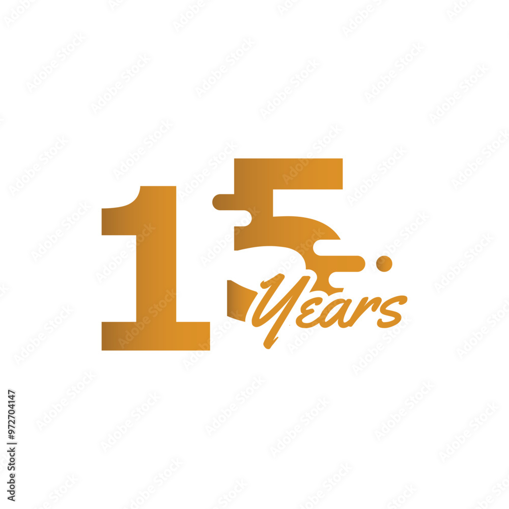 Anniversary Number Fun Design Collection Gold