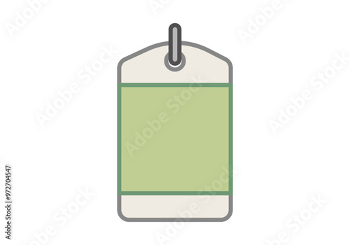 Etiqueta vacía y verde de precios 