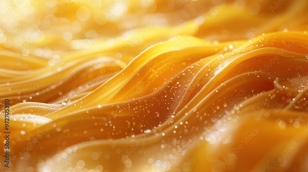 Golden waves of caramel gently ripple under soft light, creating an enchanting, sweet landscape. Generative AI Golden waves of caramel gently ripple under soft light, creating an enchanting, sweet landscape. Generative AI