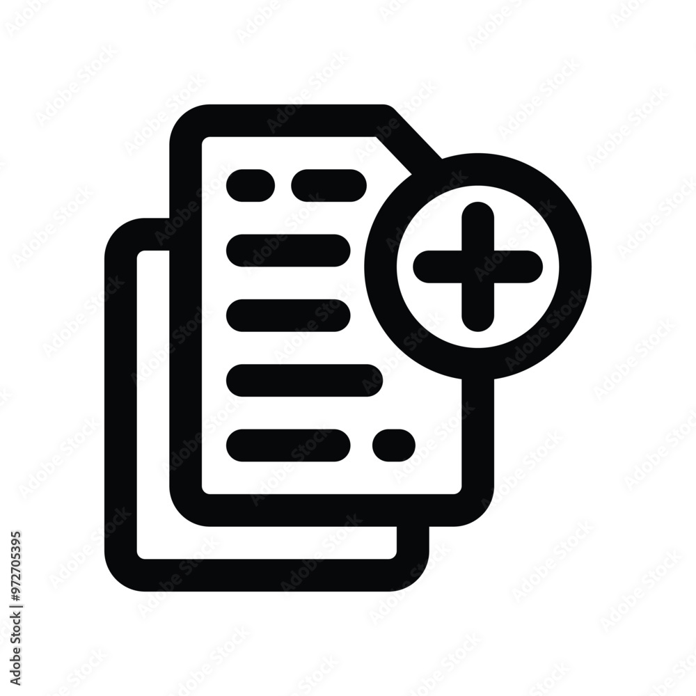 medical report icon. vector line icon for your website, mobile, presentation, and logo design. medical report icon. vector line icon for your website, mobile, presentation, and logo design.
