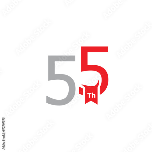 Simple Anniversary Number Design Collection