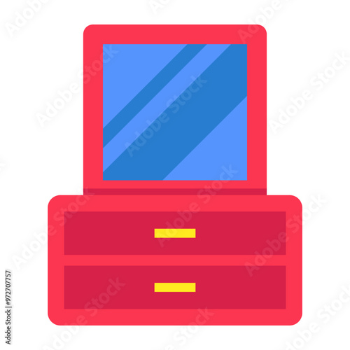 Premium design icon of vanity mirror 