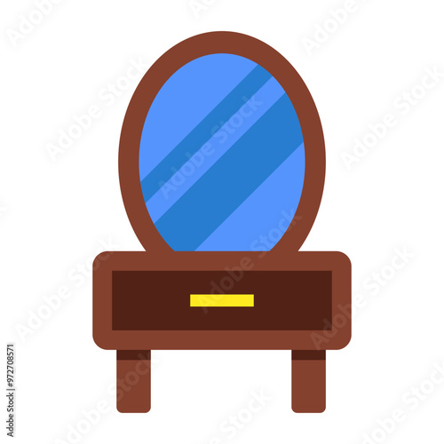 Premium design icon of vanity mirror 