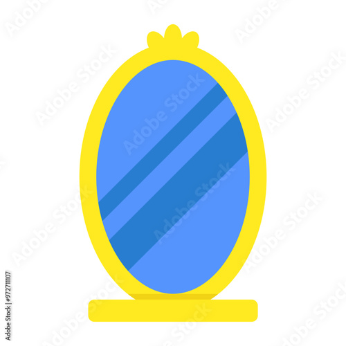 Modern design icon of pedestal mirror 