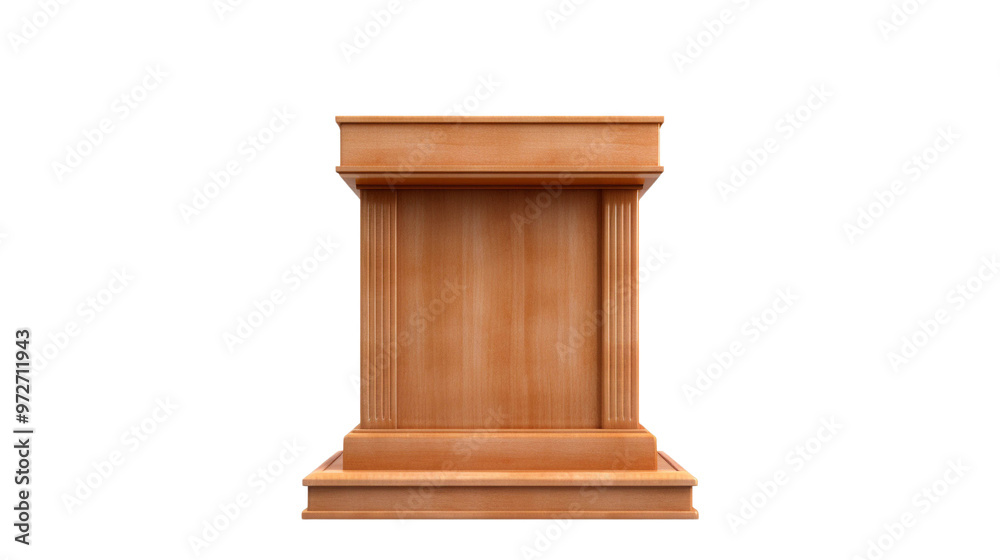 Elegant wooden podium suitable for presentations, speeches, or ceremonies, enhancing any gathering with its classic design. Elegant wooden podium suitable for presentations, speeches, or ceremonies, enhancing any gathering with its classic design.