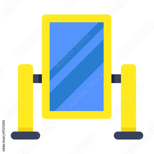 Premium design icon of vanity mirror 