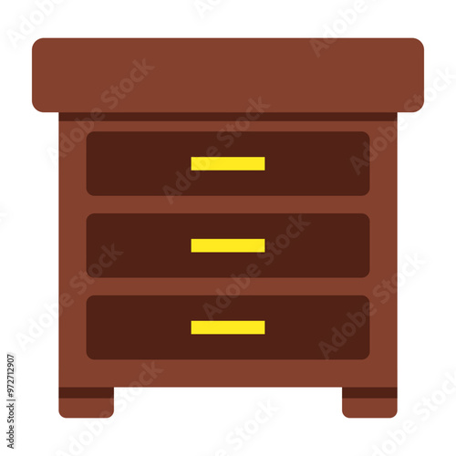 An icon design of nightstand