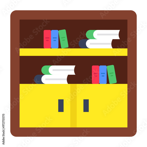 Premium download icon of books rack