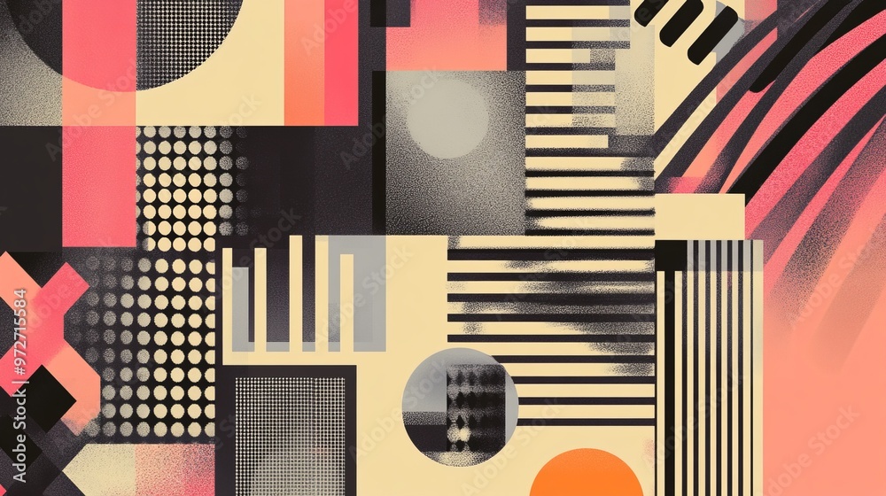 Brutalist geometric shapes, modern symbols. Groovy checkered pattern, distorted tiled grid. Simple elements, forms. Retro design, trendy contemporary minimalist style, y2k. Brutalist geometric shapes, modern symbols. Groovy checkered pattern, distorted tiled grid. Simple elements, forms. Retro design, trendy contemporary minimalist style, y2k.