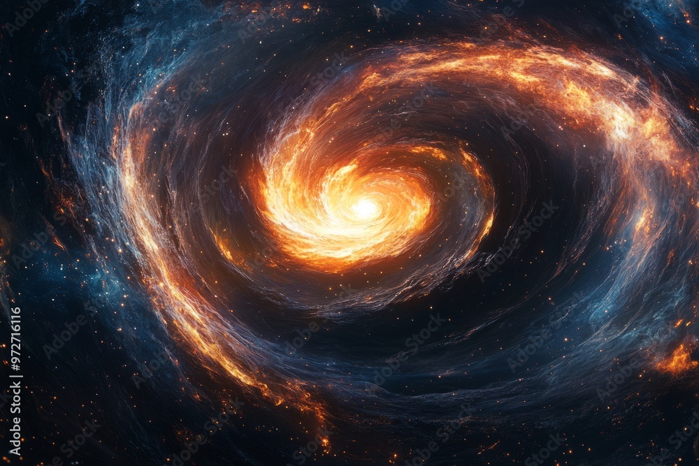 A Spiraling Galaxy In Space A Spiraling Galaxy In Space