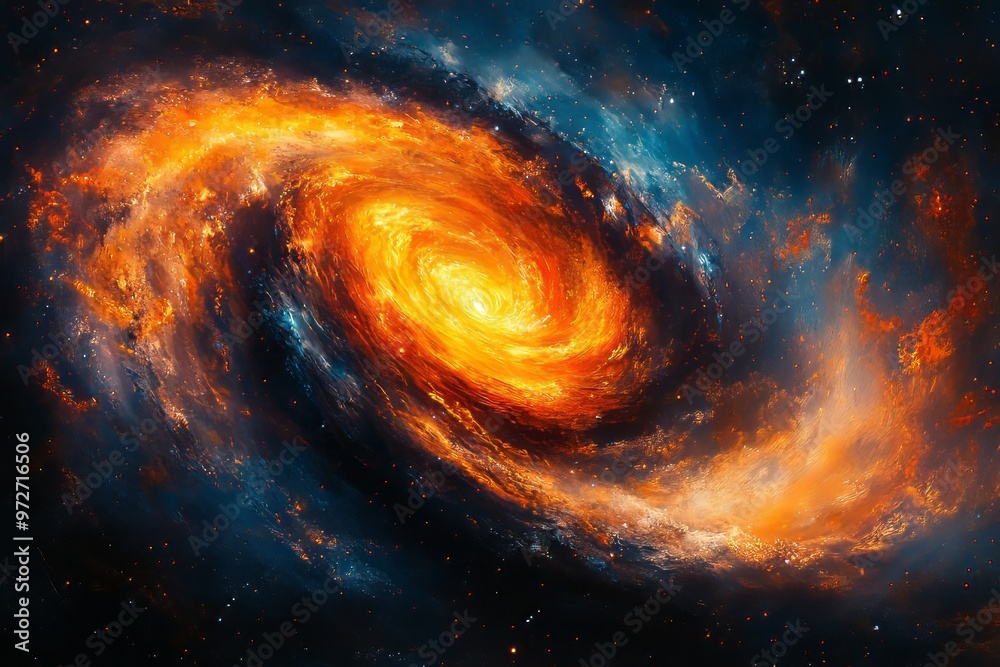 A Spiraling Galaxy In Space A Spiraling Galaxy In Space