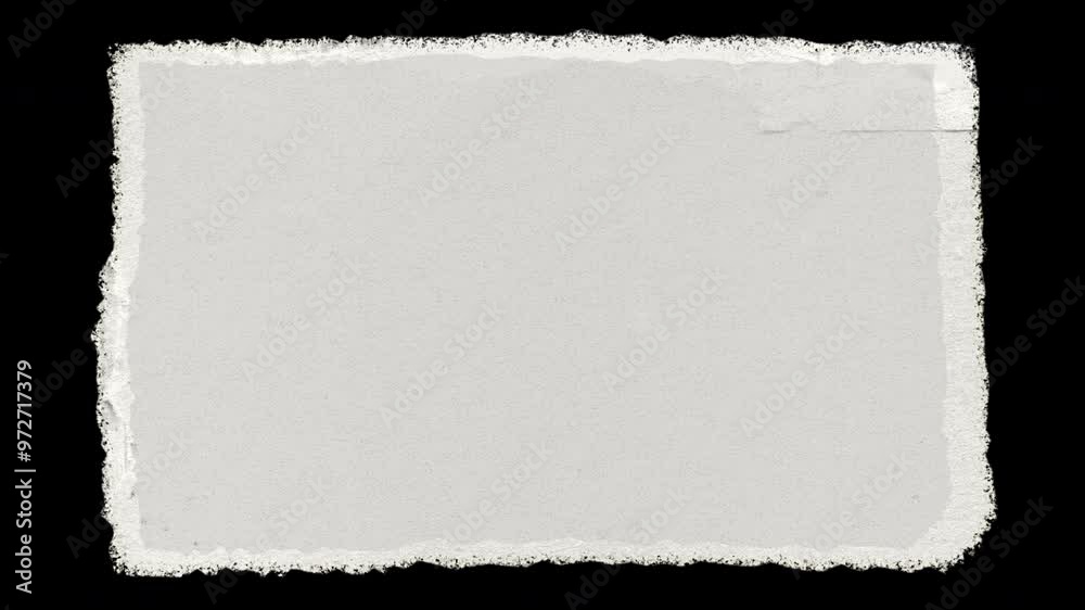 torn paper scrap ripped blank animated texture loop with alpha channel