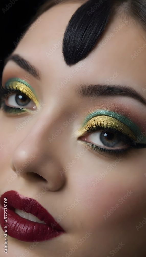 Portrait of a Circus Artist in Makeup Portrait of a Circus Artist in Makeup