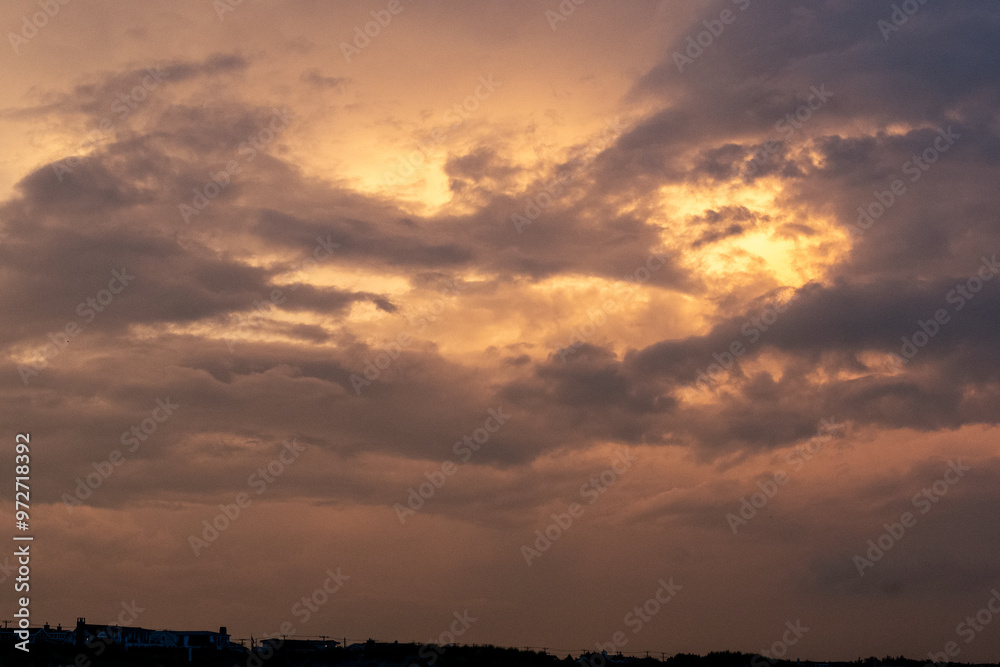 Avalon, New Jersey - Clouds and sky forming a dramatic cloudscape at sunset Avalon, New Jersey - Clouds and sky forming a dramatic cloudscape at sunset