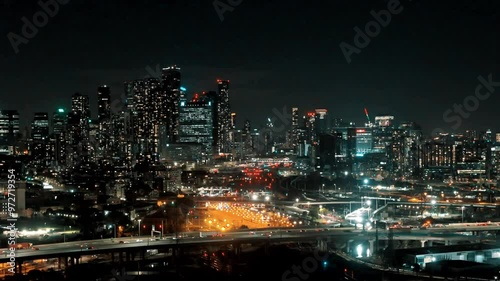 Wallpaper Mural Melbourne Skyline at night time in Australia Torontodigital.ca