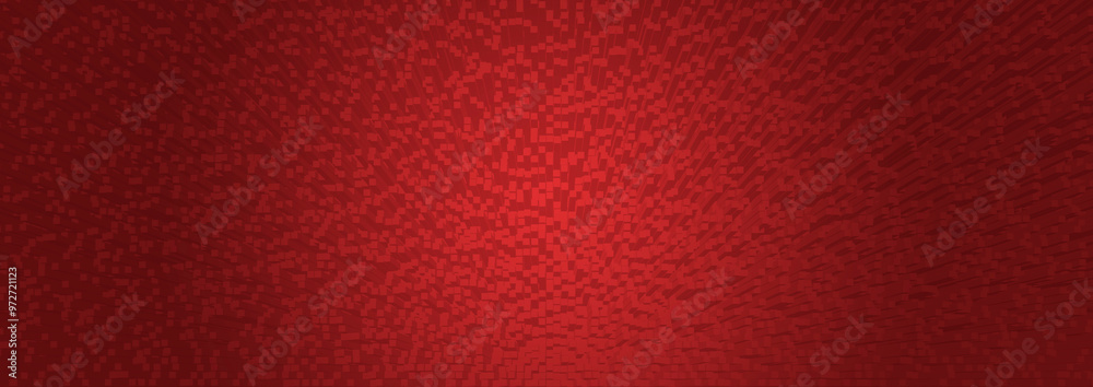 Fototapeta premium Extruded red cubes banner, red texture