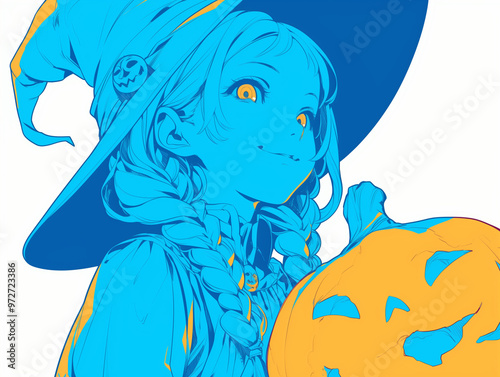 ハロウィーンの仮装をした女の子 photo