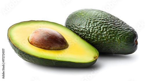 avocado isolated on white background