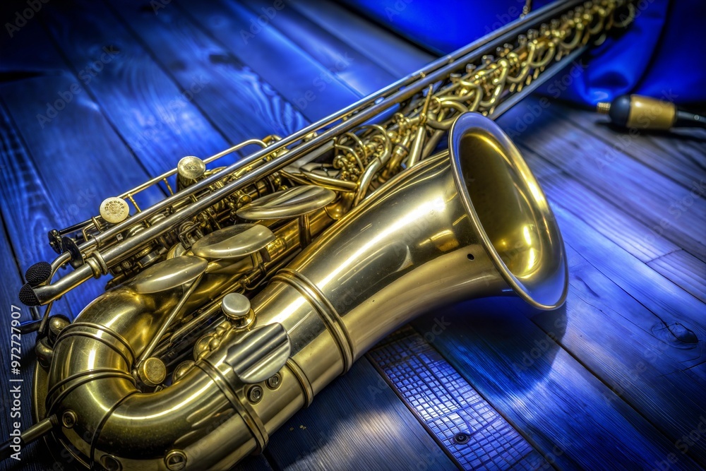 Fototapeta premium Close-up of a Golden Saxophone