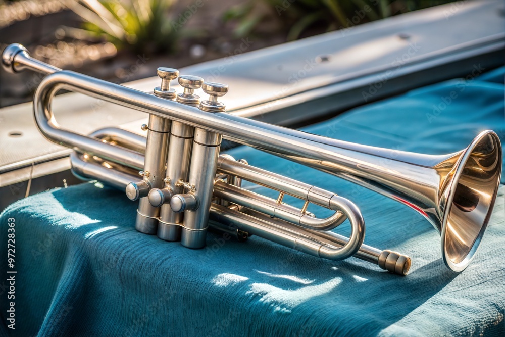 Obraz premium Shiny Silver Trumpet