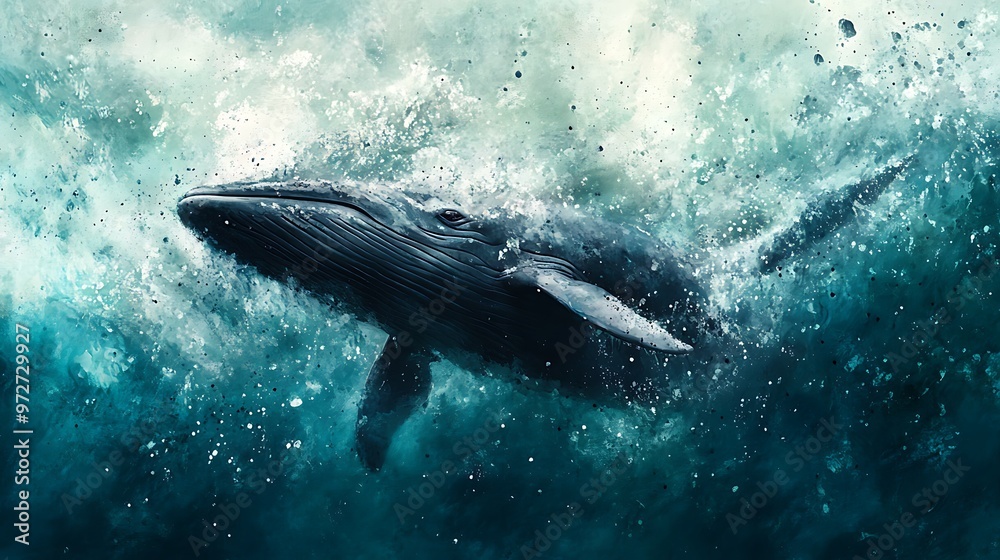 Fototapeta premium whale in the water