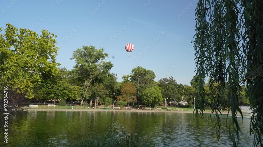 pond of Vàrosliget park and castle gardens in Budapest pond of Vàrosliget park and castle gardens in Budapest