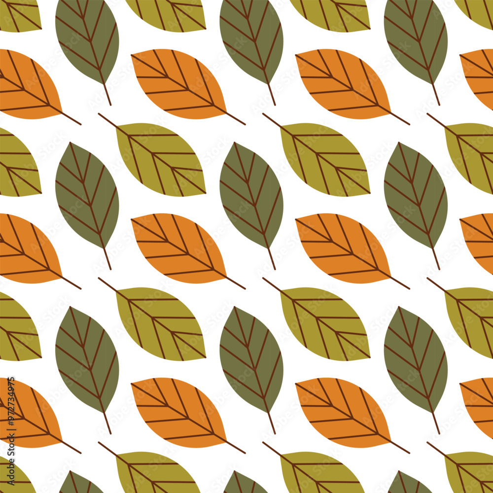 Obraz premium Seamless pattern with autumn leaves