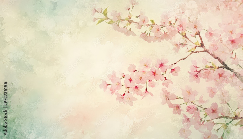 Cherry Blossom Branch, A Delicate Display of Spring. Cherry Blossom Branch, A Delicate Display of Spring.