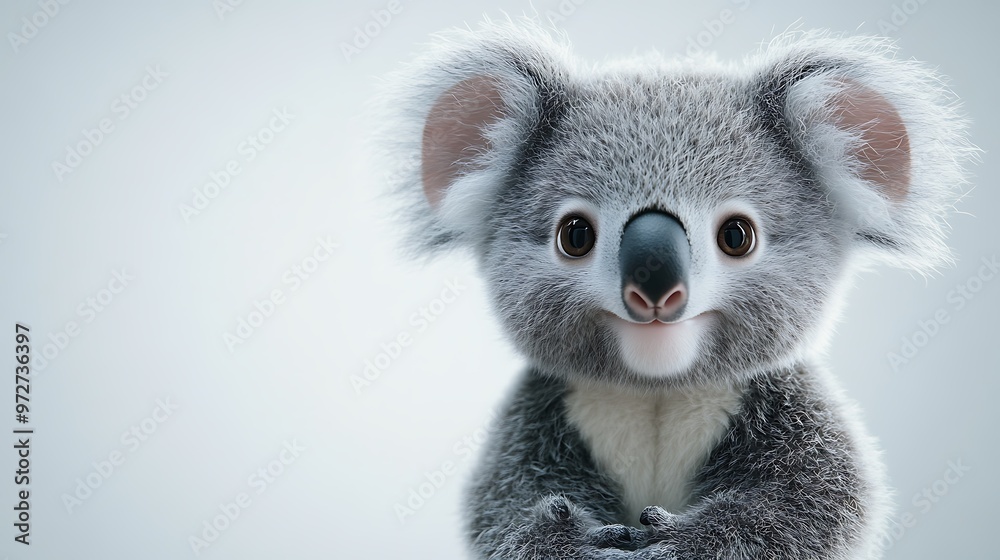 Obraz premium koala in front of white background