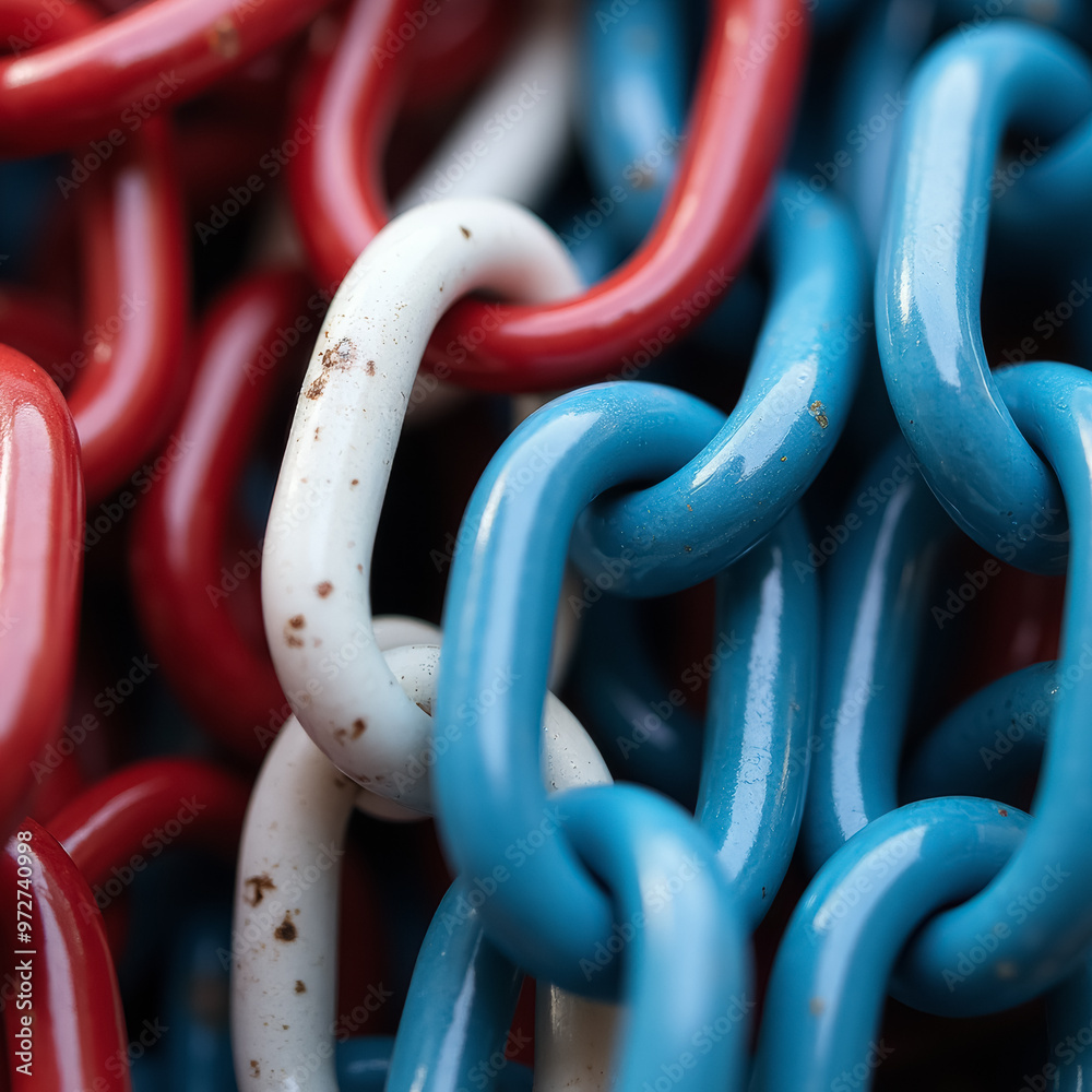 Chain links of different colors Chain links of different colors