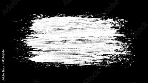 Scribble hand drawn in chalk on black background. Monochrome stain element. Digitally generated image. Vector illustration, Eps 10.