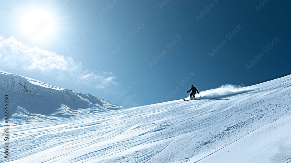 skier on the top of mountain skier on the top of mountain