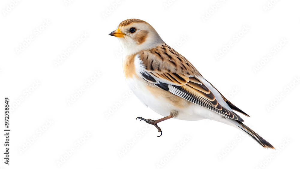 Charming Snow Bunting Bird Perched, Elegant and Pristine, Isolated on transparent background Charming Snow Bunting Bird Perched, Elegant and Pristine, Isolated on transparent background
