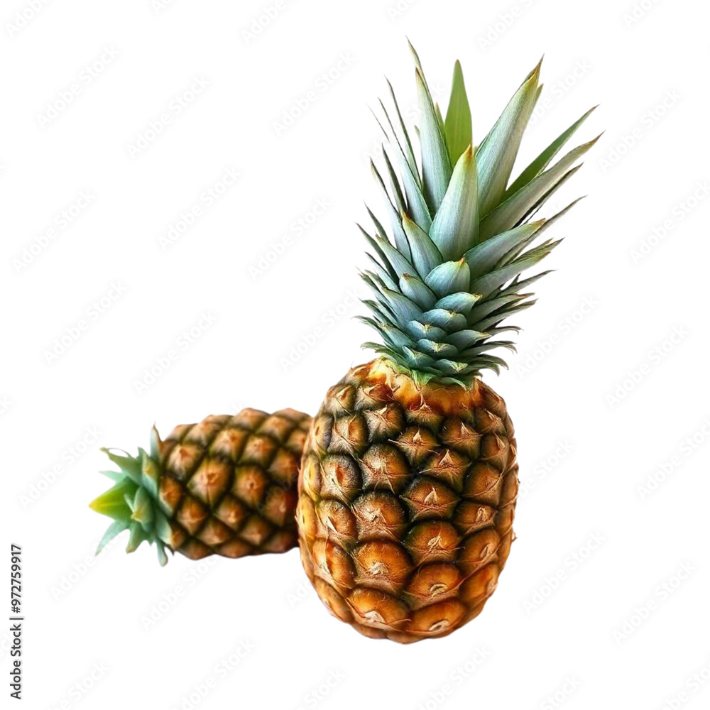 pineapple on Isolated transparent background png. generated with AI
