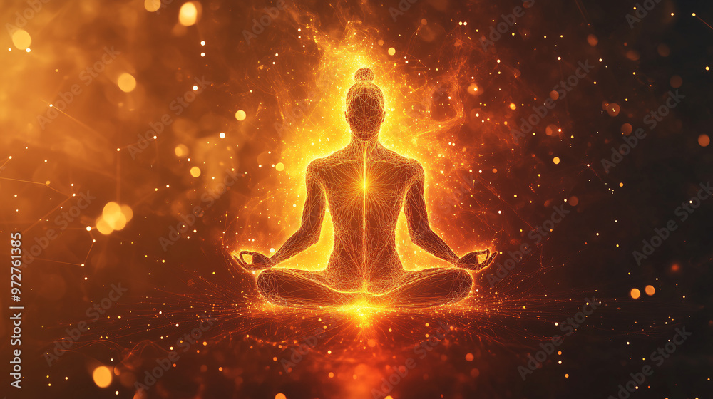 An artistic depiction of energy flow during a Thai massage, with glowing lines tracing the pathways of the body An artistic depiction of energy flow during a Thai massage, with glowing lines tracing the pathways of the body