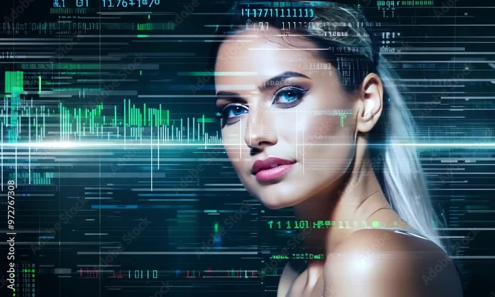 Woman in a digital world