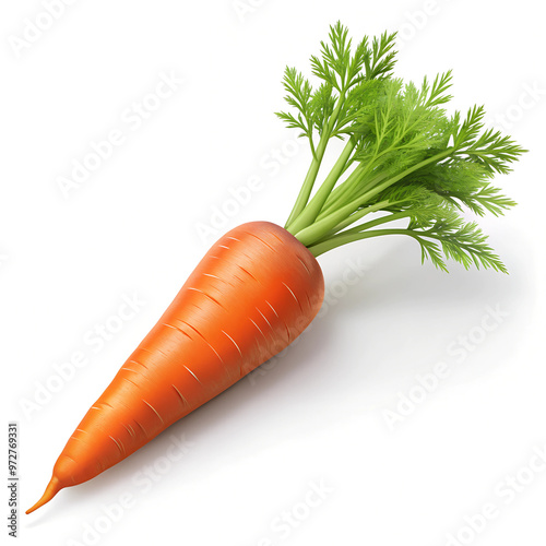 Carrots. Naturalistic Illustration of Vegetables on White Background