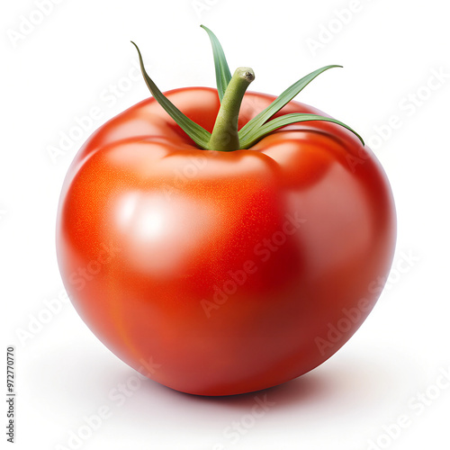 Tomato. Naturalistic Illustration of Vegetables on White Background