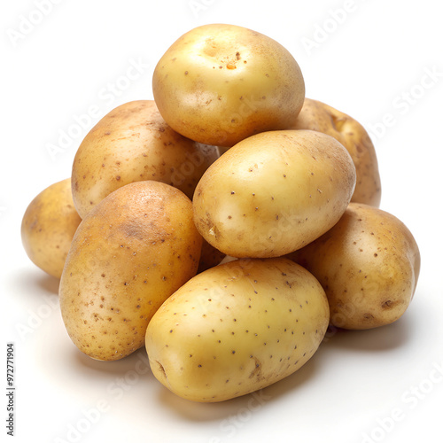 Potatoes. Naturalistic Illustration of Vegetables on White Background