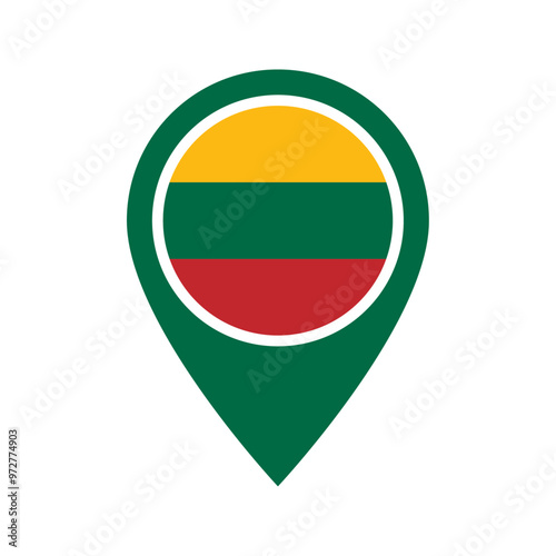 Lithuania flag location icon Free Download Lithuania flag location icon - GFXLoad