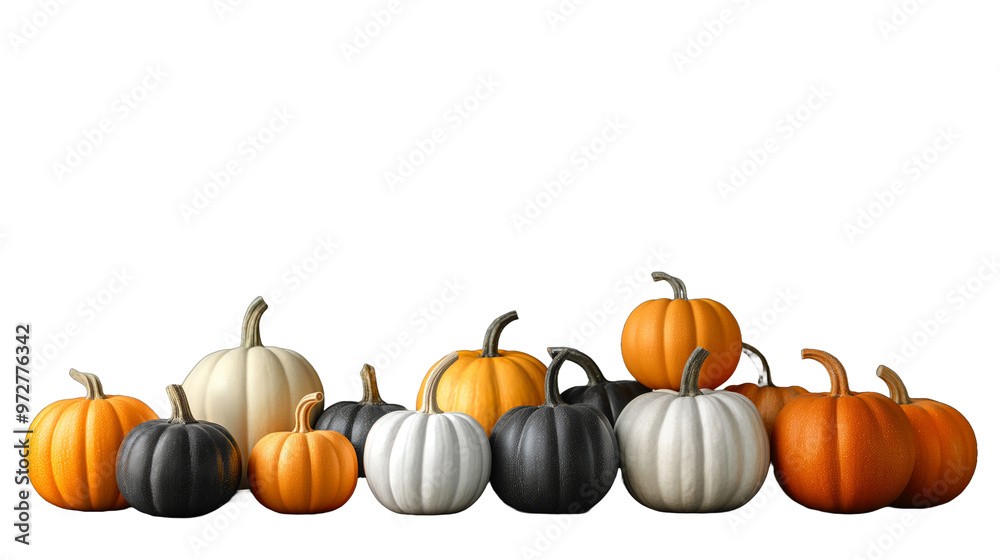 Spooky carved pumpkin faces for Halloween.