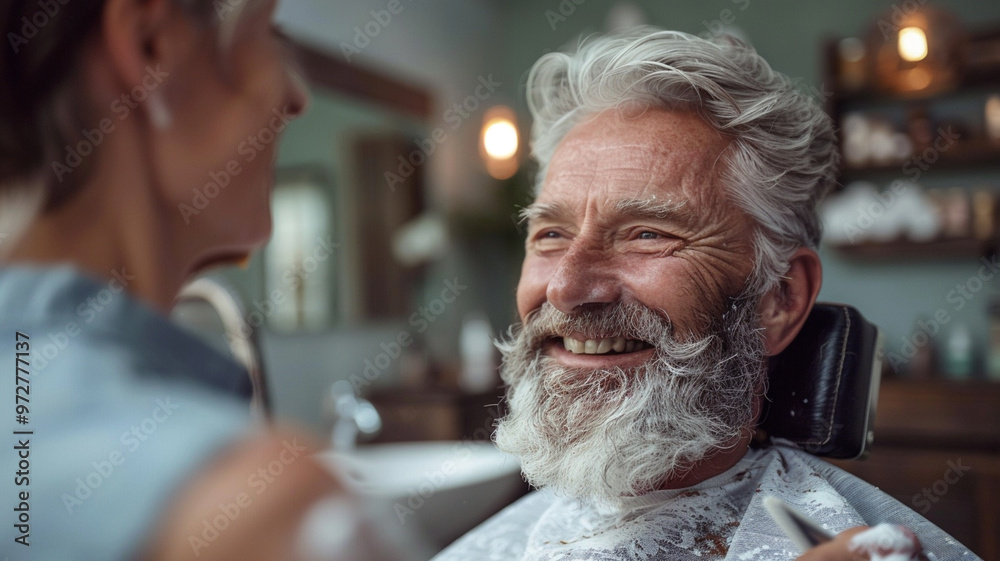 Caring for elders is vital role, as seen in this heartwarming scene where caregiver assists an elderly man with his hair. joyful expression on his face reflects comfort and care provided Caring for elders is vital role, as seen in this heartwarming scene where caregiver assists an elderly man with his hair. joyful expression on his face reflects comfort and care provided
